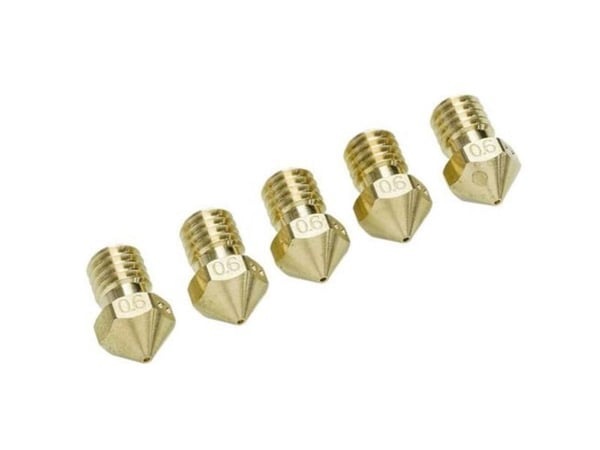 Ultimaker/Makerbot – paket med munstycke 0,6 mm (Passar till 3D-skrivare): Ultimaker 2+, Ultimaker 2 Extended+ UM2+ Nozzle Pack 5x0.60mm 9526