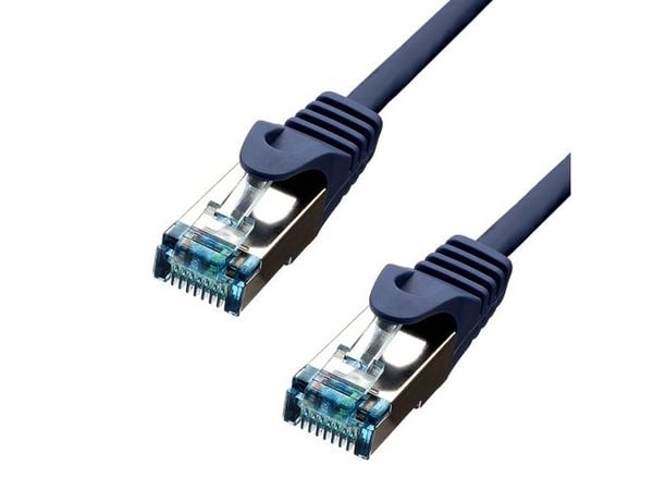 ProXtend - Koblingskabel - RJ-45 (hann) til RJ-45 (hann) - 75 cm - 6 mm - S/FTP - CAT 6a - IEEE 802.3at - halogenfri, formstøpt, uten hindringer, f...
