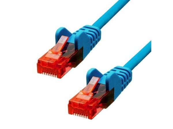 ProXtend - Koblingskabel - RJ-45 (hann) til RJ-45 (hann) - 7 m - 5 mm - UTP - CAT 6 - IEEE 802.3af - med støvel, uten hindringer, flertrådet - blå