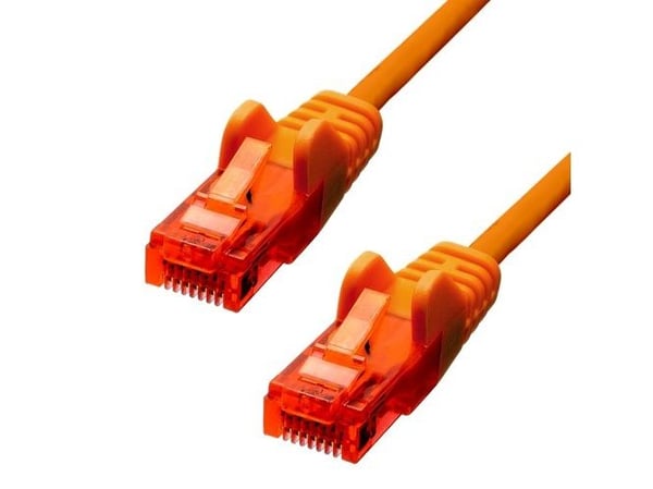 ProXtend - Koblingskabel - RJ-45 (hann) til RJ-45 (hann) - 10 m - 5 mm - UTP - CAT 6 - IEEE 802.3af - med støvel, uten hindringer, flertrådet - ora...
