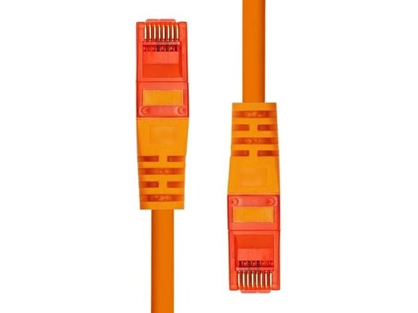 ProXtend - Koblingskabel - RJ-45 (hann) til RJ-45 (hann) - 10 m - 5 mm - UTP - CAT 6 - IEEE 802.3af - med støvel, uten hindringer, flertrådet - ora...
