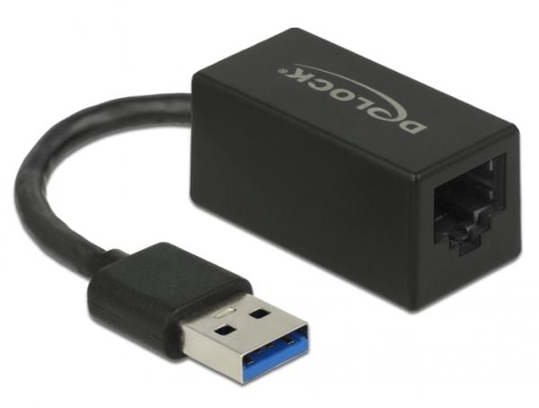Delock - Nettverksadapter - USB 3.2 Gen 1 - Gigabit Ethernet x 1 - svart
