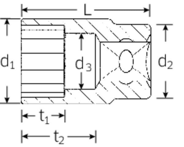 STAHLWILLE 50 A 1, Sett, Pluggadapter, Stål, Krom, 42 mm, 33,7 mm