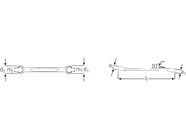 STAHLWILLE 24 A 1/2 X 9/16, 2 stykker, 87 g