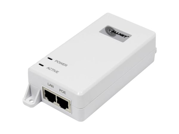ALLNET ALL0488V6, 10,100,1000 Mbit/s, 10/100, IEEE 802.3, IEEE 802.3ab, IEEE 802.3af, IEEE 802.3at, IEEE 802.3u, Hvit, 100 m, 30 V