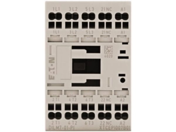 Eaton Styrkontaktor DILM 3-polig 380V/400V 3kW 1R 230V AC fjäderk+ Push-In 199224