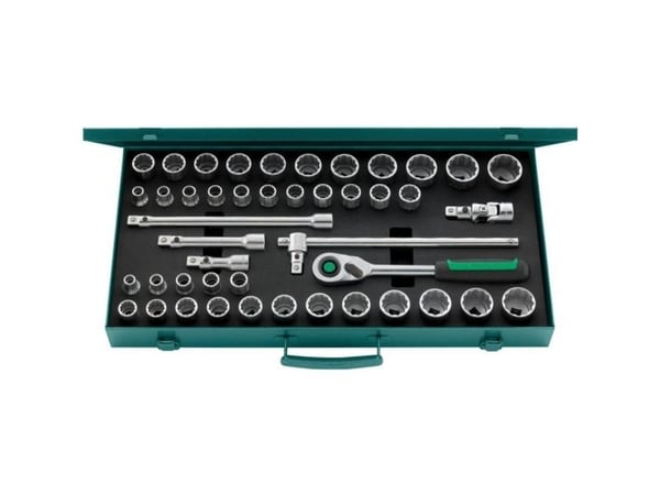STAHLWILLE 50ma/39/6QR, Setti, 45 kpl, Musta, Vihreä, 8,89 kg, T-kahva, 10,11,12,13,14,15,16,17,18,19,20,21,22,23,24,27,30,32 mm