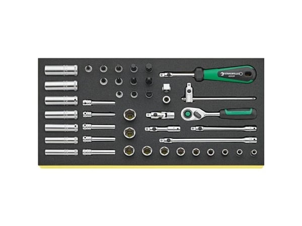 STAHLWILLE TCS 40/35/9QR, Sett, 44 stykker, Sort, Sølv, 350 mm, 175 mm, 40 mm