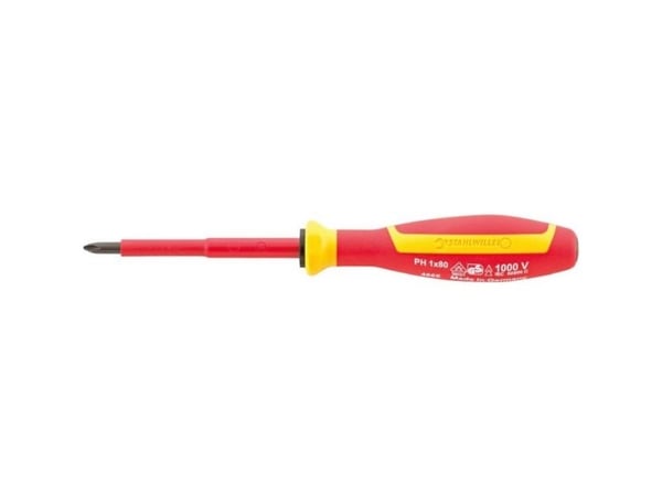 Stahlwille 4665 VDE 1 VDE CROSS-SHOCK SCREWDRIVER WITH THREAD HANDLE 46653001 Stjerneskruetrækker 1