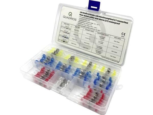Quadrios 2011C396 skjøte­koblinger 0,25 mm² til 6 mm² helisolert hvit/rød/blå/gul 120 stk (2011C396)