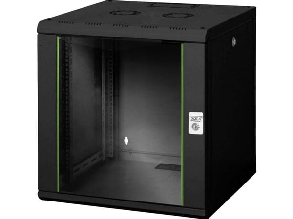 DIGITUS Professional - Skap skap - veggmonterbar - svart, RAL 9005 - 12U - 19"