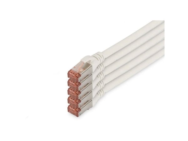 DIGITUS Professional - Koblingskabel - RJ-45 (hann) til RJ-45 (hann) - 10 m - SFTP, PiMF - CAT 6 - IEEE 802.3 - halogenfri, formstøpt, uten hindrin...