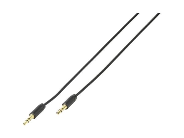Vivanco 38767, 3.5mm, Hankjønn, 3.5mm, Hankjønn, 1 m, Svart