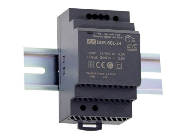MEAN WELL DDR-60G-5, 60 W, 5 V, RoHS, 52,5 mm, 54,5 mm, 90 mm