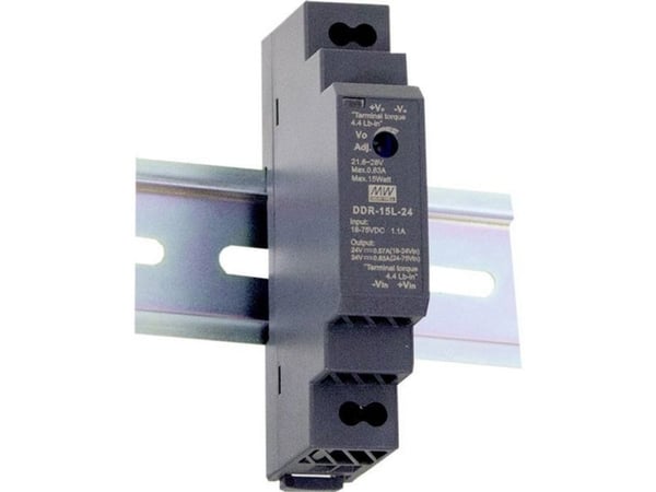 MEAN WELL DDR-15L-24, 18 - 75 V, 15 W, 24 V, 0,63 A, RoHS, 54,5 mm