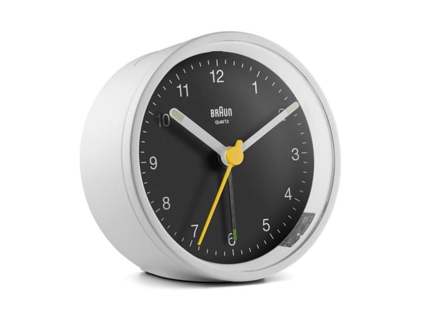 Braun BC12WB, Kvartsiherätyskello, Pyöreä, Musta, Valkoinen, 12 t, Summeri, Akku