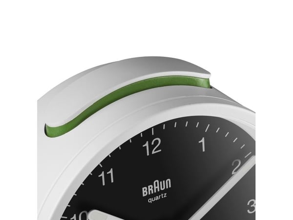 Braun BC12WB, Quartz vekkerklokke, Rund, Sort, Hvit, 12 timers, Alarm, Batteri