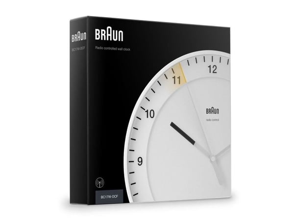 Braun BC 17, Seinä, Mechanical clock, Muu, Valkoinen, Classic, AA