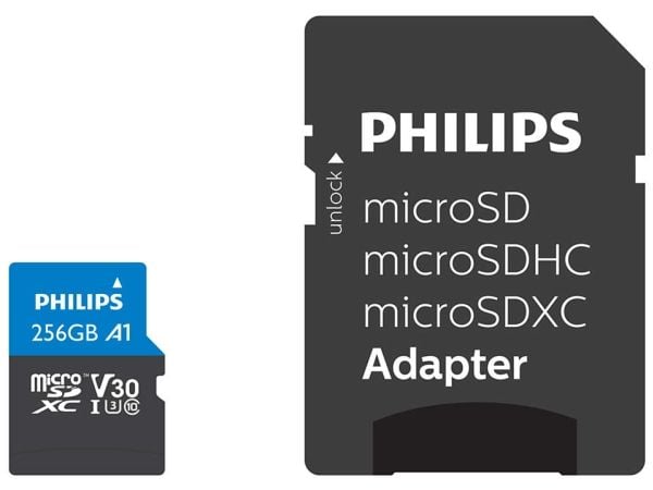 Philips Ultra Pro FM25MP65B - Flashminnekort (SD-adapter inkludert) - 256 GB - A1 / Video Class V30 / UHS-I U3 / Class10 - microSDXC