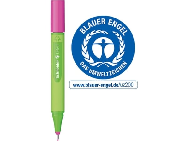 Schneider Schreibgeräte Link-It, Rosa, Grønn, Rosa, Plast, Trekant, Fashion-pink, Fiber