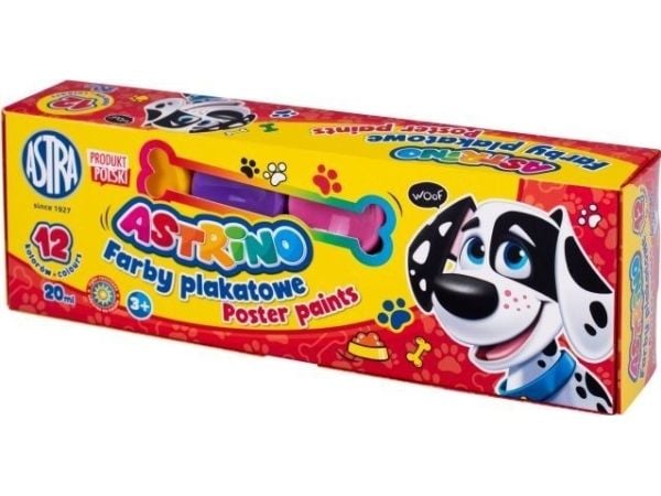 Astra plakatfarger ASTRINO 12 farger 20 ml