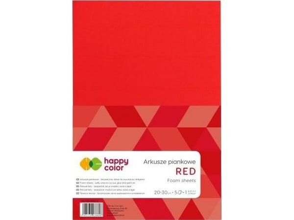 Skumplater A4 5-pk rød HAPPY COLOR