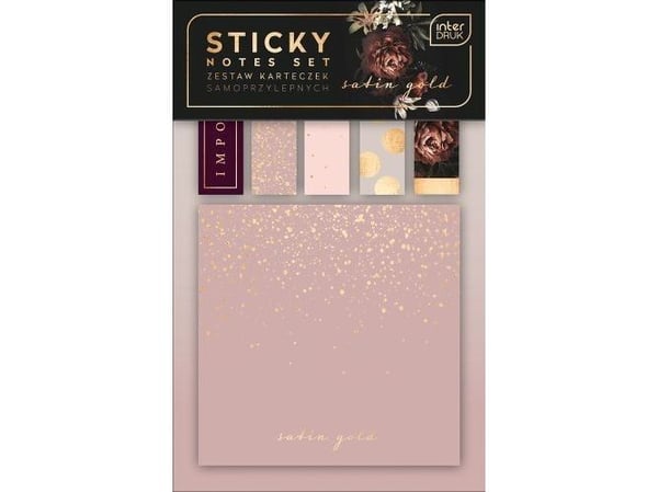 Interprinting av Satin Gold mix selvklebende notater