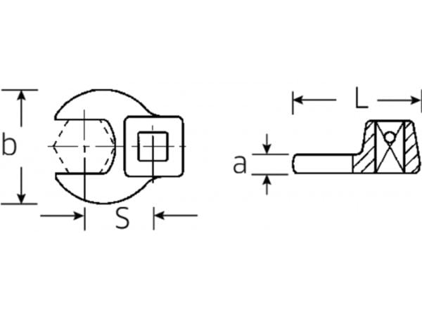 STAHLWILLE 540 17, Yksittäinen kohde, jakoavaimen päätyliitin, Terästä, Kromi, 17 mm, 42,5 mm