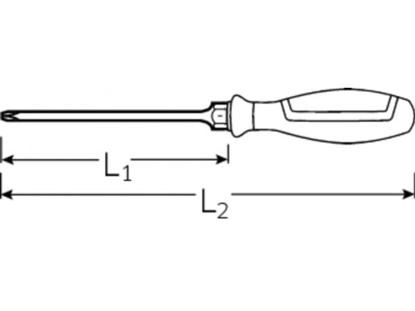 STAHLWILLE 4630, 21,5 cm, 90 g, Sort, Grønn