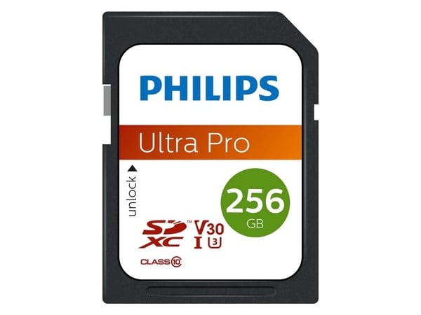 Philips Ultra Pro FM25SD65B - Flashminnekort - 256 GB - Video Class V30 / UHS-I U3 / Class10 - SDXC