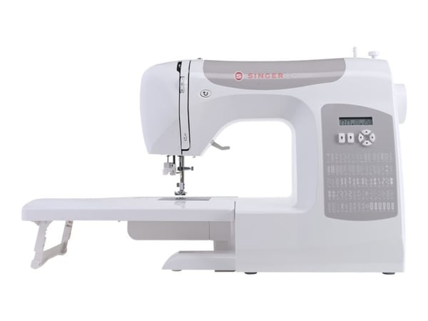 Singer C5205GR - Symaskin - 80 sømmer - 6 ett-trinns knapphull - LCD-display - grå