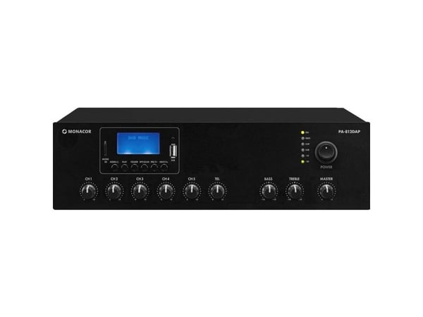 Monacor PA-812DAP ELA-vahvistin 120 W 1-kanavainen 1-alueinen
