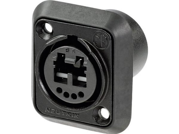 Neutrik NO2-4FDW-1-A, LC-Duplex, Sort, Polyamid, Zink, 50 V, 6 A, -40 - 75 °C