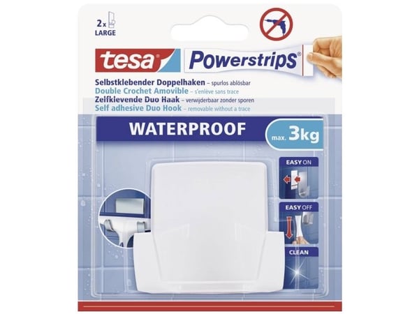 TESA 59704, Vit, Plast, 1 styck