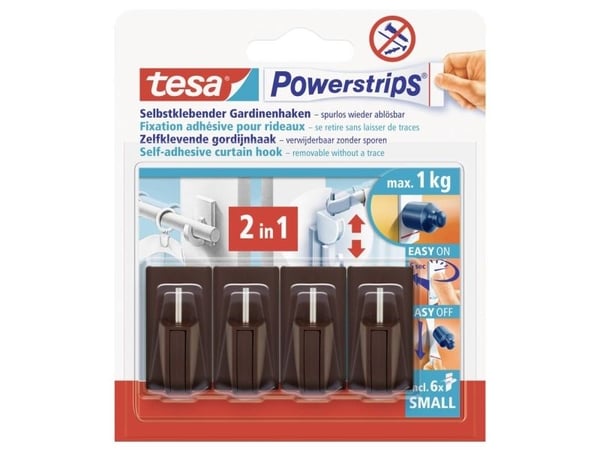 tesa POWERSTRIPS® Erilaiset kiinnitysmateriaalit Ruskea