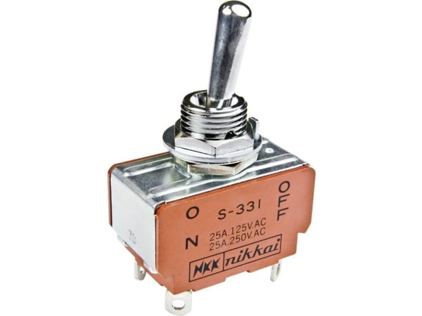 NKK Switches S823 Keinukytkin 125 V/AC 30 A 2 x On/Off/On Klikkaava/0/Clicking 1 kpl