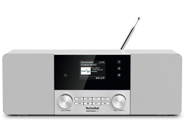 TechniSat DigitRadio 4 C - DAB-radio - 2 x 10 watt - hvit