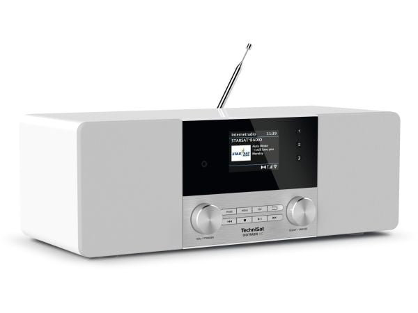 TechniSat DigitRadio 4 C - DAB-radio - 2 x 10 watt - hvit