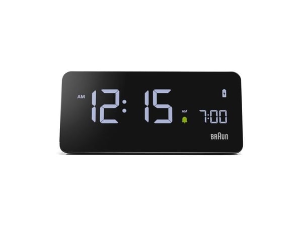 Braun BC21, Digital vekkerklokke, Rektangel, Sort, 12/24h, Alarm, LCD