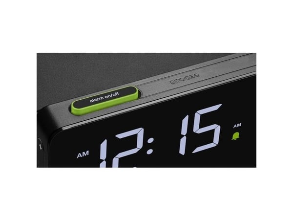Braun BC21, Digital vekkerklokke, Rektangel, Sort, 12/24h, Alarm, LCD