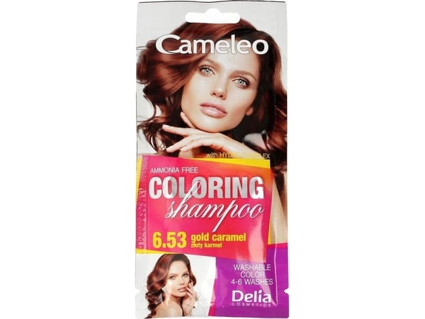 Delia Cameleo färgschampo nr 6.53 guldig karamell, 1 st