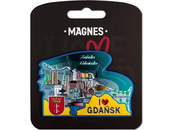 PAN DRAGON Magnes I love Puola Gdansk ILP-MAG-A-GD-35 ILP-MAG-A-GD-35