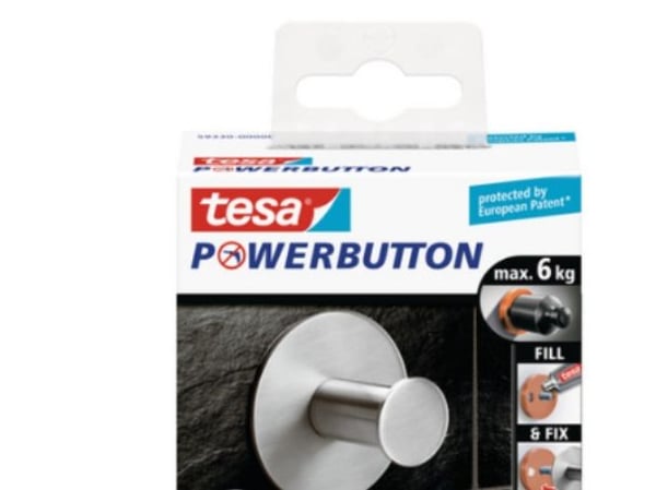 TESA 59330-00000-01, Innendørs, Universalkrok, Rustfritt stål, Rustfritt stål, 6 kg, 5 cm