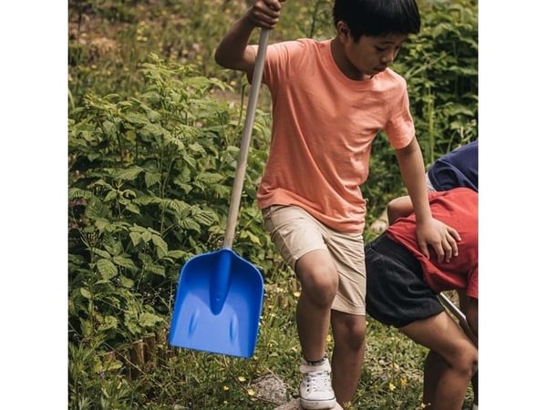 Fiskars 1001421, Snøskuffe, Plast, Blå, Sølv, firkant, Monokromatisk