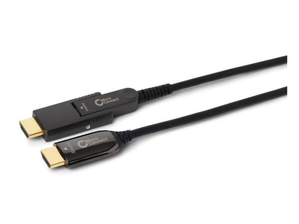 MicroConnect Premium - Kit HDMI-kaapeli Ethernetillä - 40.0m - Hybridi kupari/hiilikuitu - Musta - HAOC-kaapeli (Hybrid Active Optical Cable), Dolb...