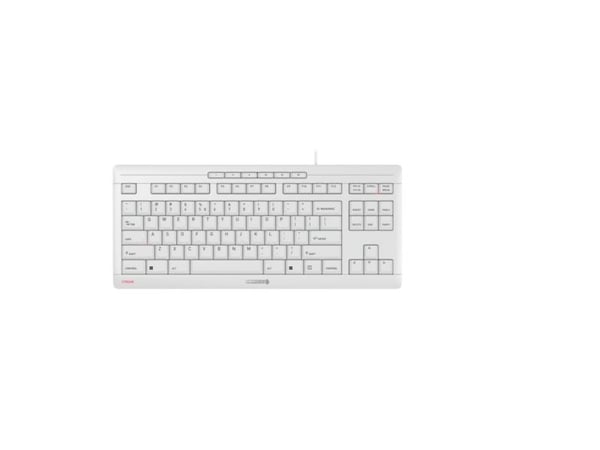 CHERRY STREAM KEYBOARD TKL - Tangentbord - USB - USA med eurosymbol - tangentbrytare: CHERRY SX - blekgrå