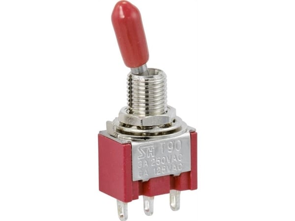 TRU COMPONENTS TC-9353980 Keinukytkin 250 V/AC 3 A 1 x On/On Klikkaava 1 kpl
