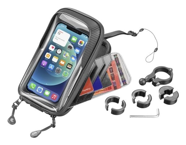 Cellularline Rider Shield, Matkapuhelin/älypuhelin, Polkupyörä, moottoripyörä, Musta
