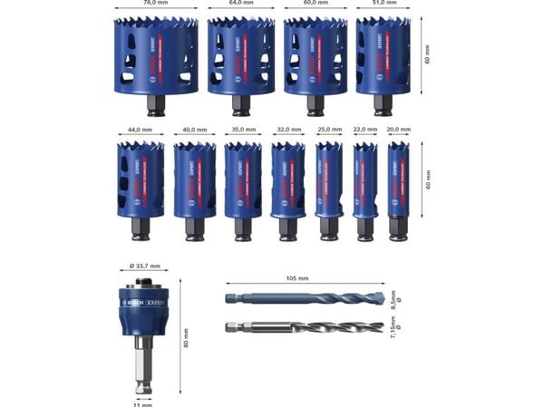 Bosch HULSAVSÆT POWERCHANGE 20-76MM 13 STK