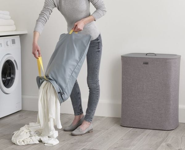 Joseph Joseph 50003 vasketøjskurv 90 L Rektangulær Bomuld, Polyester Grå
